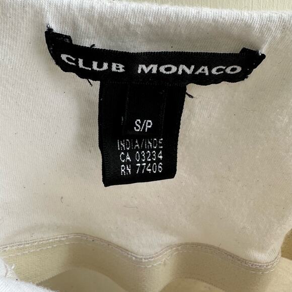 Club Monaco Embroidered Tank Top Ivory - Picture 6 of 8